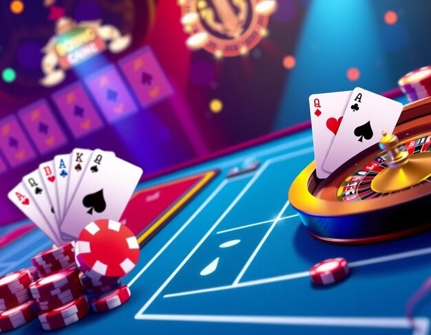 Live blackjack dealer at kadal4d studio with multi-camera setup